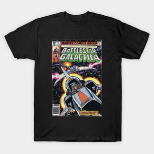 Battlestar Galactica Viper Pilot Classic Comic Book Cover T-Shirt